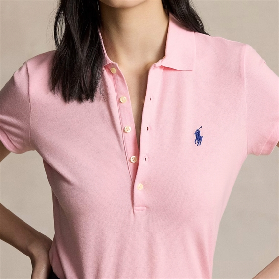 Polo Ralph Lauren Slim Fit Stretch Polo Shirt, Sunkissed Pink 